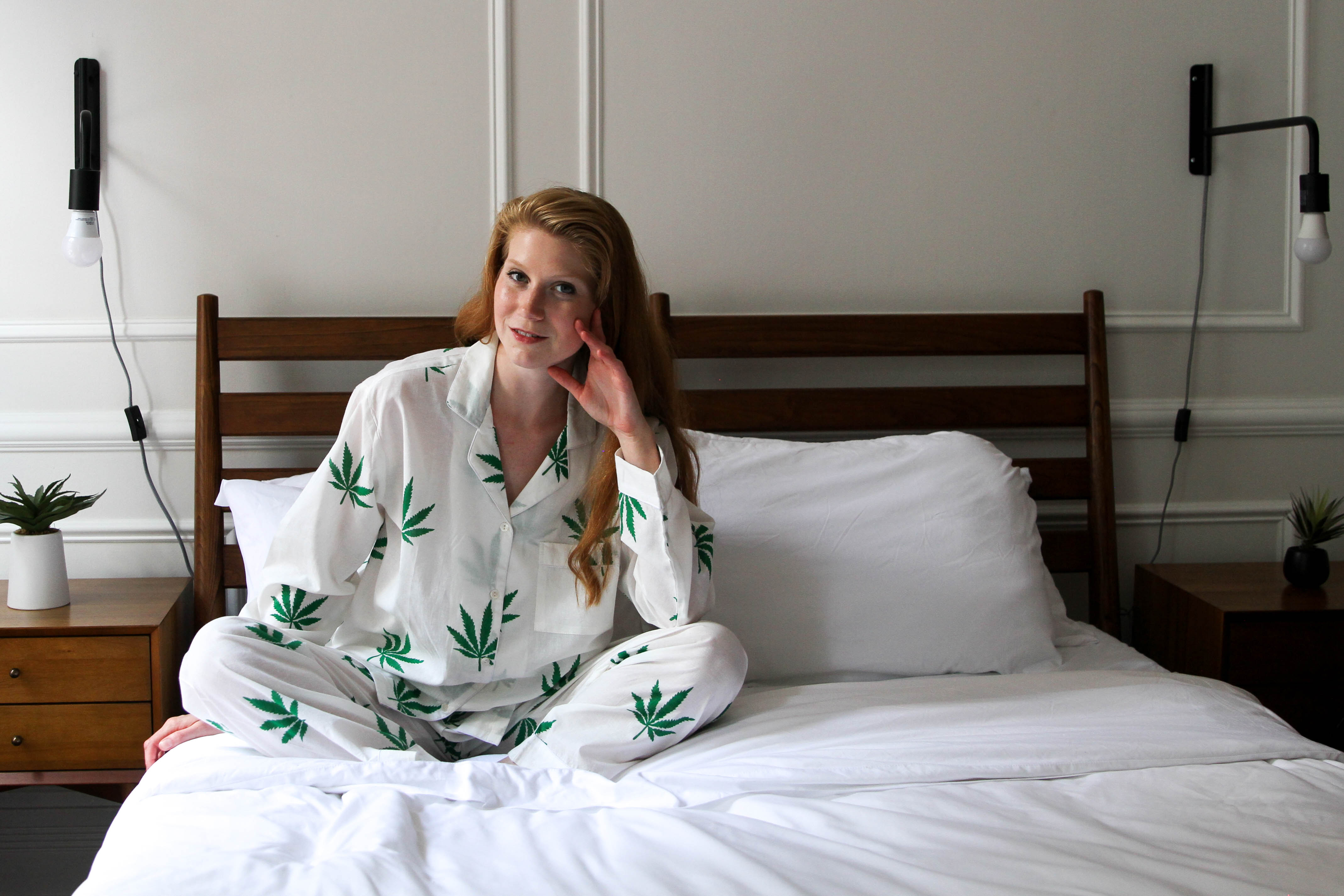 Unwind in Weed-Print Pajamas