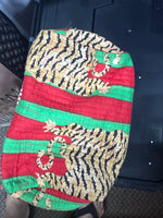 Load image into Gallery viewer, Red and Green Tiger Holiday Long Sleeve Long Pants
