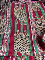Load image into Gallery viewer, Red and Green Tiger Holiday Long Sleeve Long Pants
