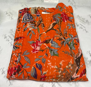Tropical Orange - Kantha Robe